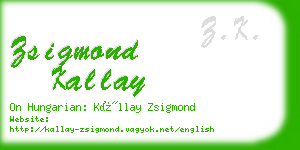 zsigmond kallay business card